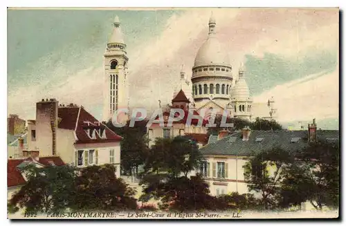 Ansichtskarte AK Paris Montmartre le Sacre Coeur et l'eglise St Pierre