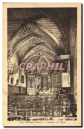 Ansichtskarte AK Thiezac Cantal l'Interieur de l'eglise