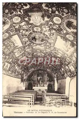 Cartes postales Le Cantal Pittoresque Thiezac interieur de la chapelle N D de Consolation