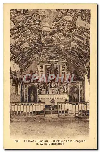 Cartes postales Thiezac Cantal interieur de la chapelle N D de Consolation