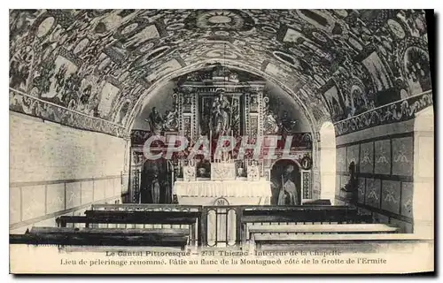 Ansichtskarte AK Le Cantal Pittoresque Thiezac interieur de la chapelle Lieu de Pelerinage renomme Batie au Flanc