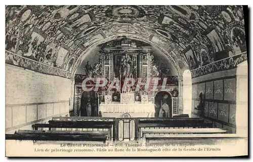 Cartes postales Le Cantal Pittoresque Thiezac interieur de la chapelle Lieu de Pelerinage renomme Batie au Flanc