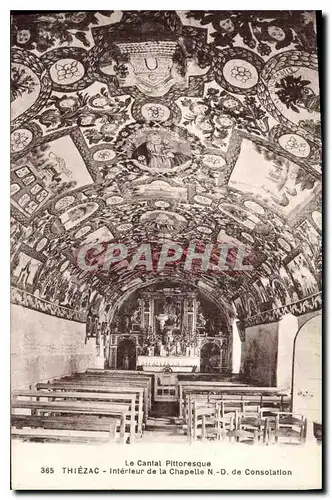 Cartes postales Le Cantal Pittoresque Thiezac interieur de la chapelle N D de Consolation