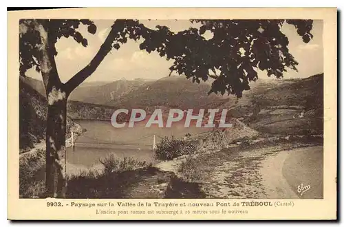 Ansichtskarte AK Paysage sur la Vallee de la Truyere et nouveau pont de Treboul Cantal l'Ancien pont romain est x