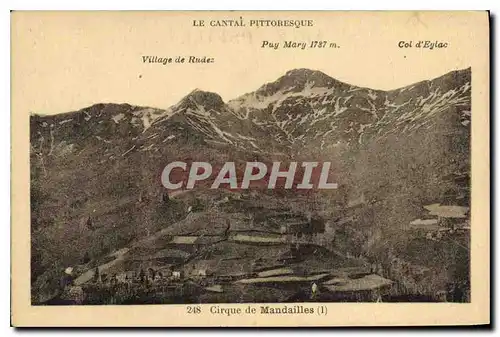 Ansichtskarte AK Le Cantal Pittoresque Cirque de Mandailles Village de Rudez Puy Mary Col d'Eylac