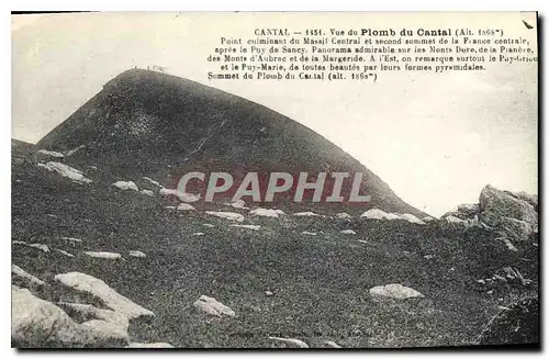 Ansichtskarte AK Cantal vue du Plomb du Cantal