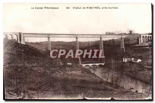 Ansichtskarte AK Le Cantal Pittoresque Viaduc de Ribeyres pres Aurillac Train