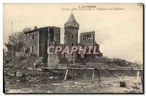 Cartes postales L'Auvergne Cantal Roffiac l'eglise et le chateau