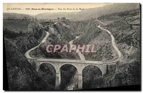 Cartes postales Le Cantal Rion es Montagne vue du Pont de la Mort