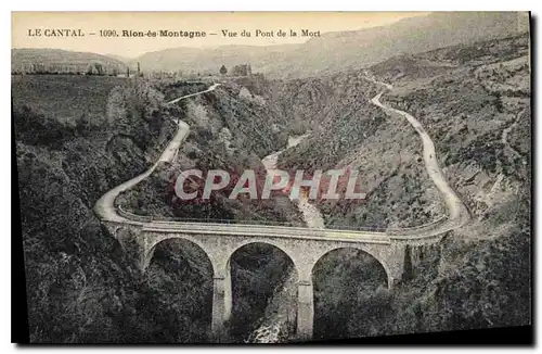 Cartes postales Le Cantal Rion es Montagne vue du Pont de la Mort