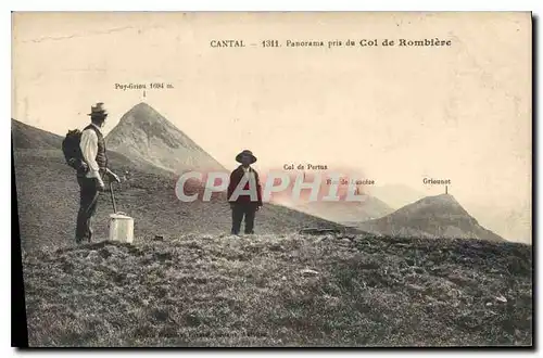 Cartes postales Cantal panorama pris du Col de Rombiere