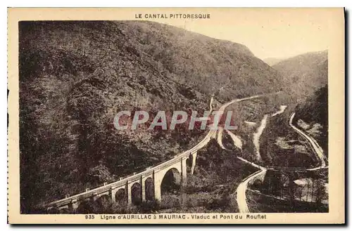 Cartes postales Le Cantal Pittoresque Ligne d'Aurillac a Mauriac Viaduc et Pont du Rouflet