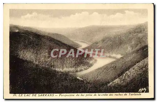 Ansichtskarte AK Le Lac de Sarrans Perspective du lac prise de la Crete des roches de Turlande