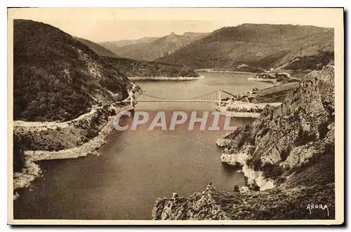 Ansichtskarte AK Vallee de la Truyere Cantal Lac de Sarrans le pont suspendu de Treboul village actuellement imme