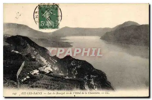 Cartes postales Aix les Bains Lac du Bourget vu de l'Hotel de la Chambotte