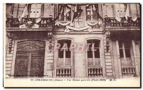 Cartes postales Strasbourg Alsace Une Maison pavoiseee