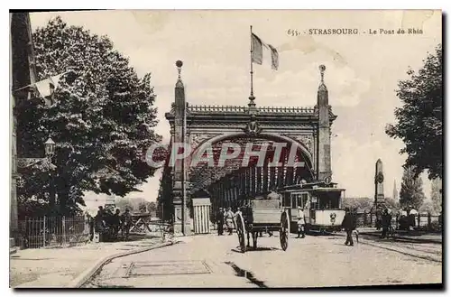 Cartes postales Strasbourg Le Pont de Rhin Tramway