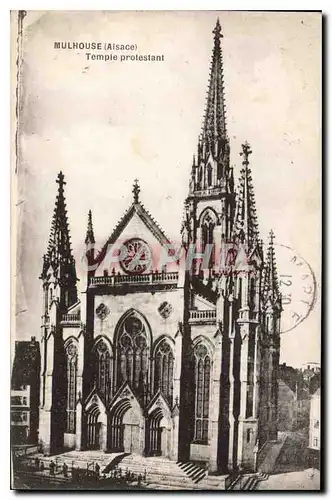 Cartes postales Mulhouse Aisace Temple Protestant