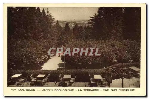 Ansichtskarte AK Mulhouse Jardin Zoologique la Terrasse vue sur Riedisheim Zoo