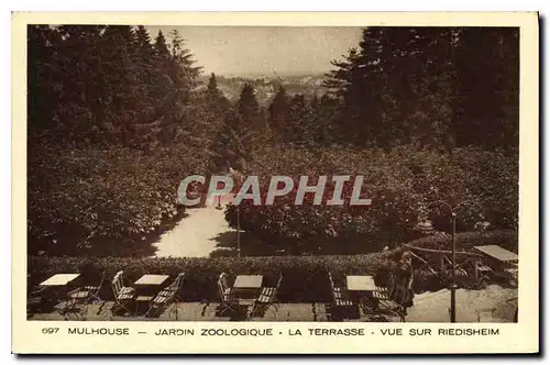 Cartes postales Mulhouse Jardin Zoologique la Terrasse vue sur Riedisheim Zoo