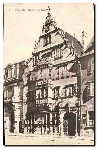 Cartes postales Colmar Maison des tetes