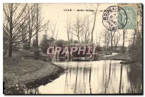 Cartes postales Lille Jardin Vauban la Grotte