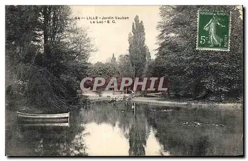 Cartes postales Lille jardin Vauban le Lac