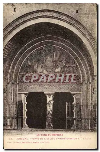 Cartes postales La tarn et Garonne Moissac porte de l'eglise Saint Pierre du XII siecle