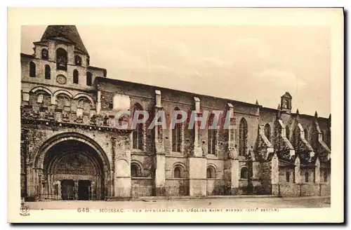 Cartes postales Moissac vue d'ensemble de l'eglise Saint Pierre XIII siecle