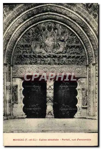 Ansichtskarte AK Moissac T et G Eglise abbatiale portail vue d'ensemble