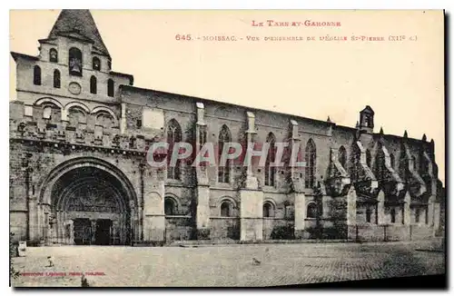 Cartes postales La Tarn et Garonne Moissac vue d'ensemble de l'eglise St Pierre XII s