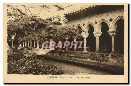 Cartes postales Cloitre de Moissac vue interieure