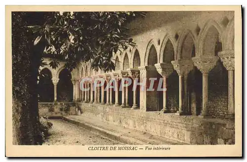 Cartes postales Cloitre de Moissac vue interieure