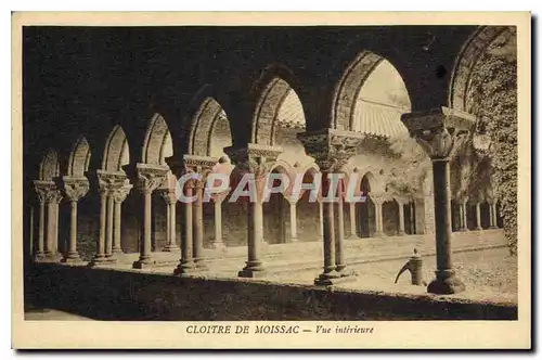 Cartes postales Cloitre de Moissac vue interieure