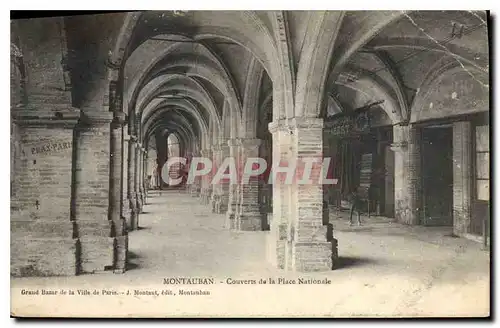 Cartes postales Montauban couverts de la place Nationale