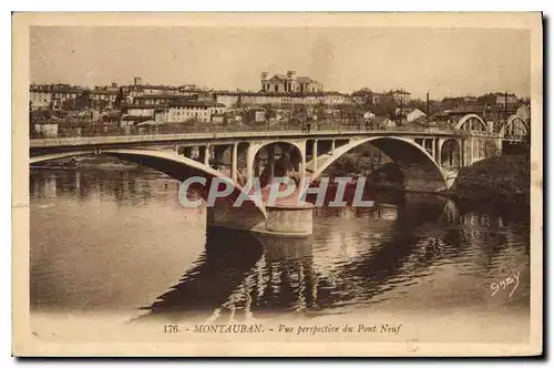 Cartes postales Montauban vue prespective du pont Neuf