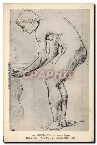 Ansichtskarte AK Montauban Musee Ingres Dessin pour l'Age d'Or par Ingres 1780 1867