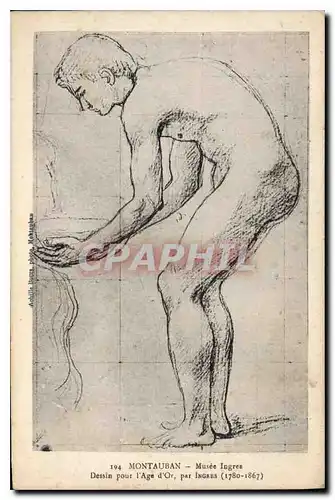 Cartes postales Montauban Musee Ingres Dessin pour l'Age d'Or par Ingres 1780 1867