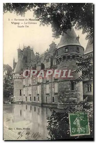 Cartes postales Environs de Meulan Vigny le chateau facade Est