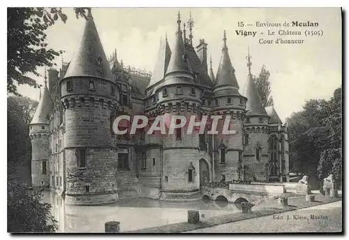 Ansichtskarte AK Environs de Meaulan Vigny Le Chateau Cour d'honneur