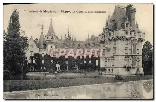 Ansichtskarte AK Environs de Meaulan Vigny Le Chateau cour interieure