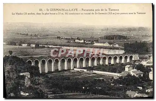 Cartes postales Saint Germain en Laye Panorama pris de la Terrasse Le Viaduc