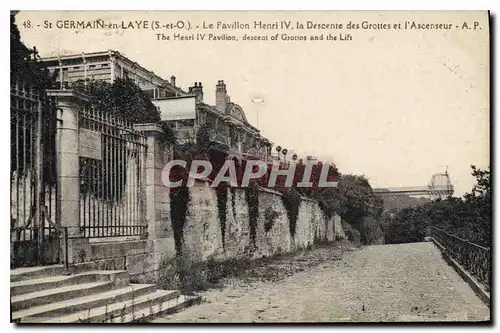 Cartes postales Saint Germain en Laye Le Pavillin Henry IV Descente des Grottes