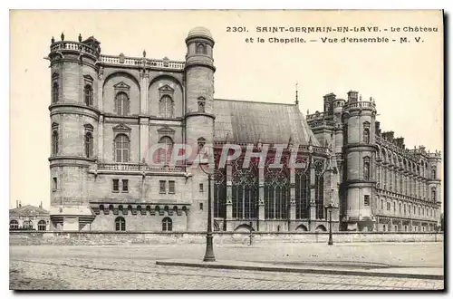 Cartes postales Saint Germain en Laye Le Chateau et la Chapelle Vue d'ensemble