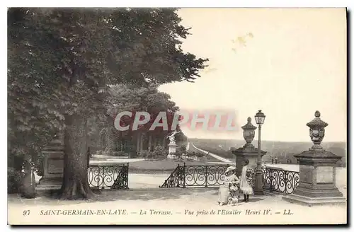 Cartes postales Saint Germain en Laye a Terrasse Vue prise de l'Escalier Henri IV