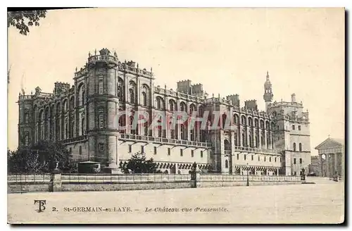 Cartes postales Saint Germain en Laye Le Chateau vue d'ensemble