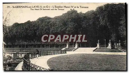 Cartes postales Saint Germain en Laye S et O l'Escalier Henri IV et la Terrasse