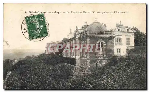 Cartes postales Saint Germain en Laye Le Pavillon Henri IV vue prise de l'Ascenseur