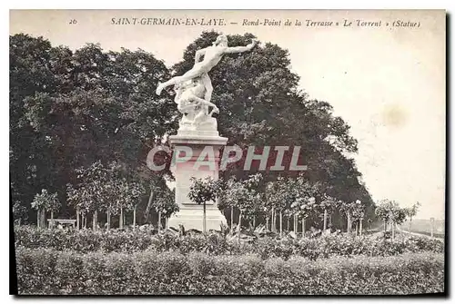 Cartes postales Saint Germain en Laye Rond Point de la Terrasse Le Torrent Statue