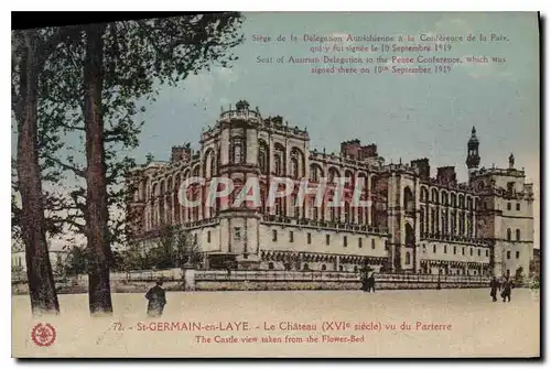 Cartes postales Saint Germain en Laye Le Chateau vu du Parterre